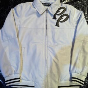 Fendi FF Monogram Customized Leather Jacket vest in tobacco and black with puffer insulation by The White Widow Leather.